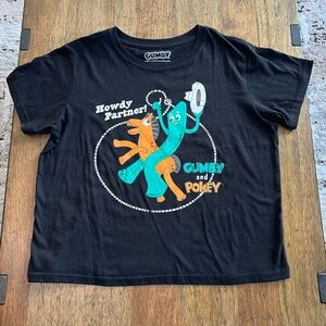 Retro Gumby Black Crop Top for Women